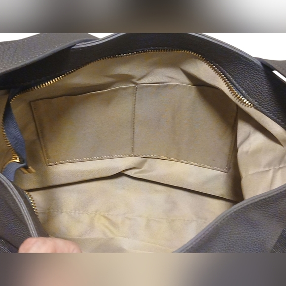 Paolina -NWT Gray Colored Natural Leather Tote Bag W/ 1 Large Zippered Pocket & - Picture 8 of 14